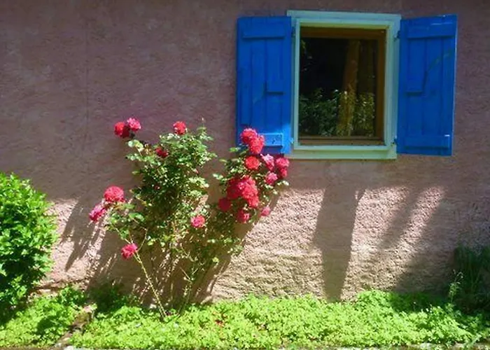 Your Pink House With Blue Shutters Nyaraló